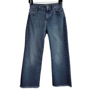 Guess Wideleg high rise raw hem jeans